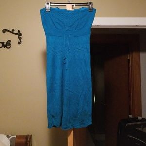Knit strapless dress